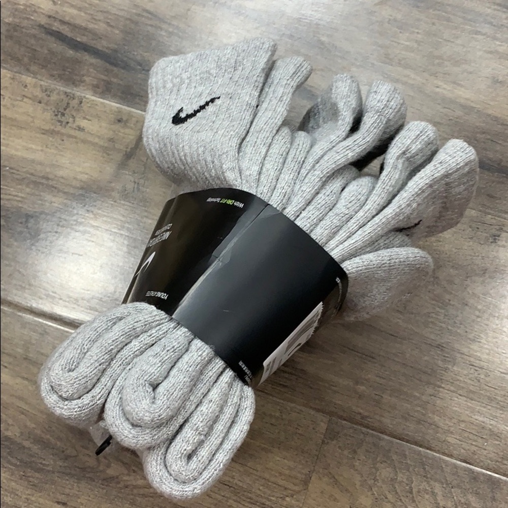 NIKE EVERYDAY CUSHIONED CREW 6 pairs SOCKS set NWT - Picture 4 of 16